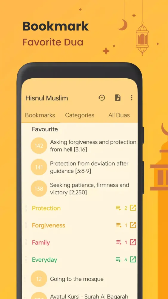 Ảnh chụp màn hình của Dua & Zikr (Hisnul Muslim)