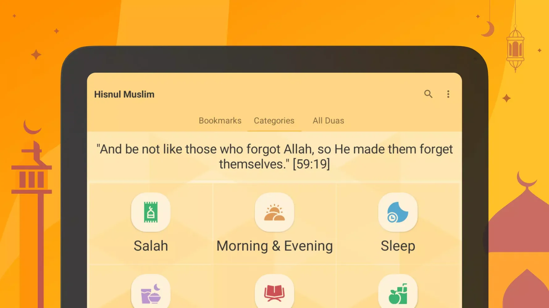 Ảnh chụp màn hình của Dua & Zikr (Hisnul Muslim)