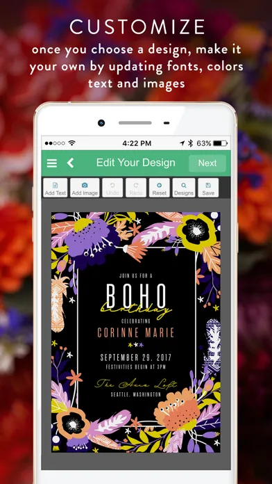 Screenshot di Greenvelope: Email/SMS Invites