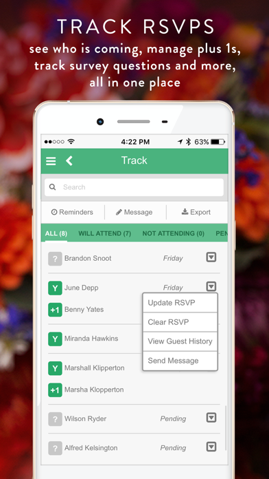 Capturas de pantalla de Greenvelope: Email/SMS Invites