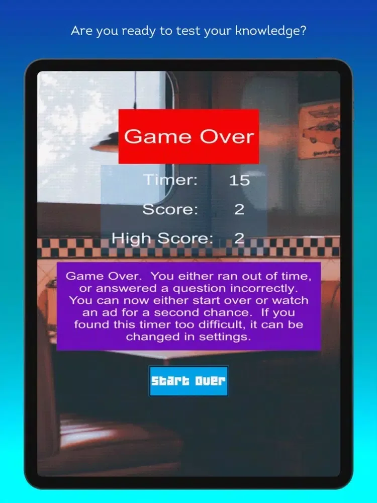 Zrzuty ekranu 90's Trivia Challenge iPad 