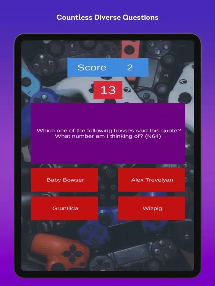 ภาพหน้าจอของ Gaming Trivia Challenge iPad 