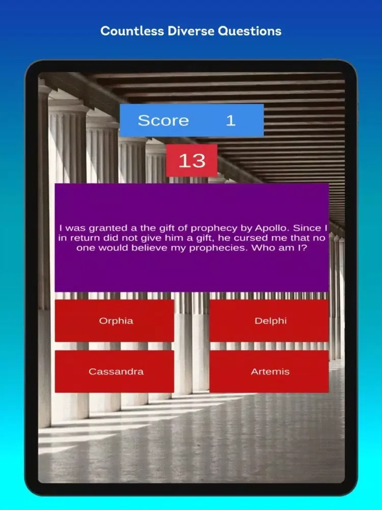Capturas de pantalla de Greek Mythology Trivia Quiz iPad 