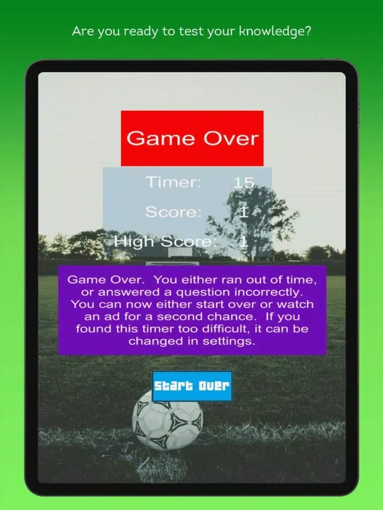 Ảnh chụp màn hình của Soccer Trivia Challenge iPad 