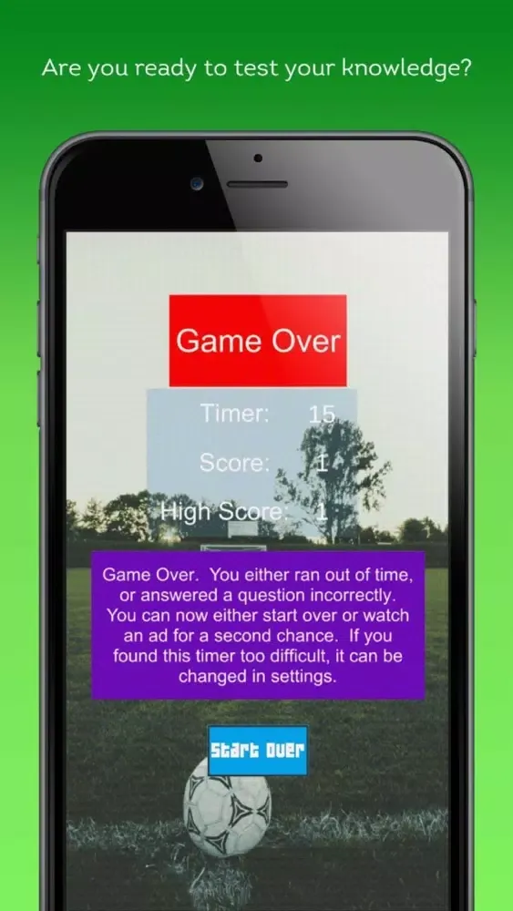 Ảnh chụp màn hình của Soccer Trivia Challenge
