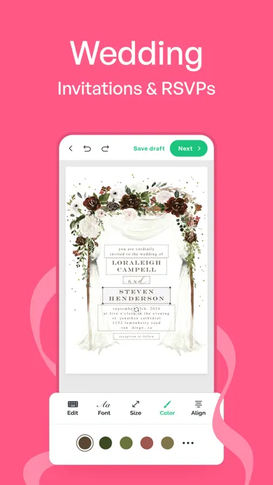 Invitation Maker: Party Events Screenshots