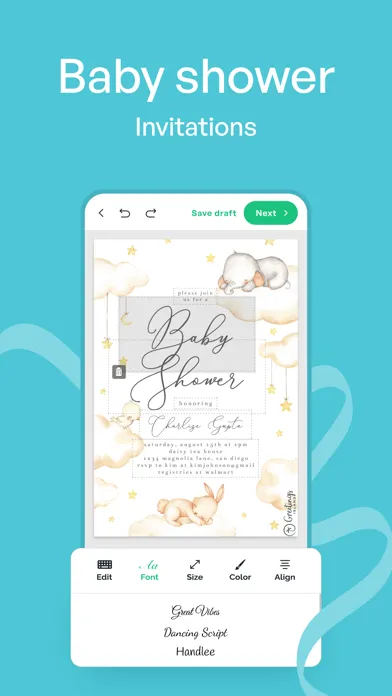 Invitation Maker: Party Events Screenshots