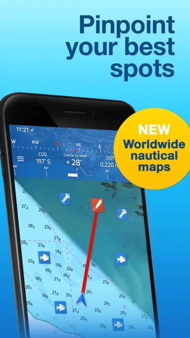 Zrzuty ekranu Fishing Points: Map & Forecast