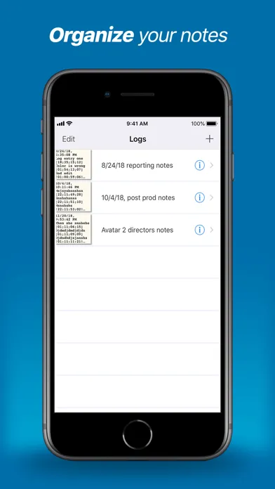 Timecode Logs Screenshots