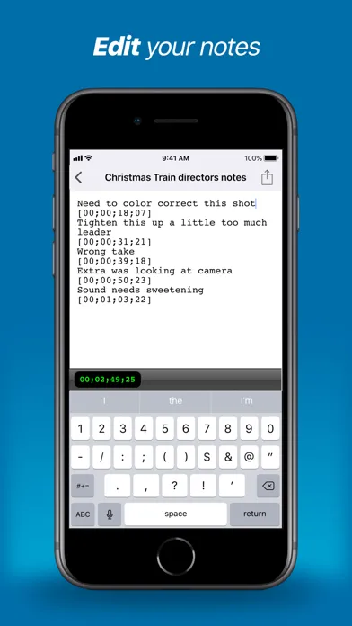 Timecode Logs Screenshots