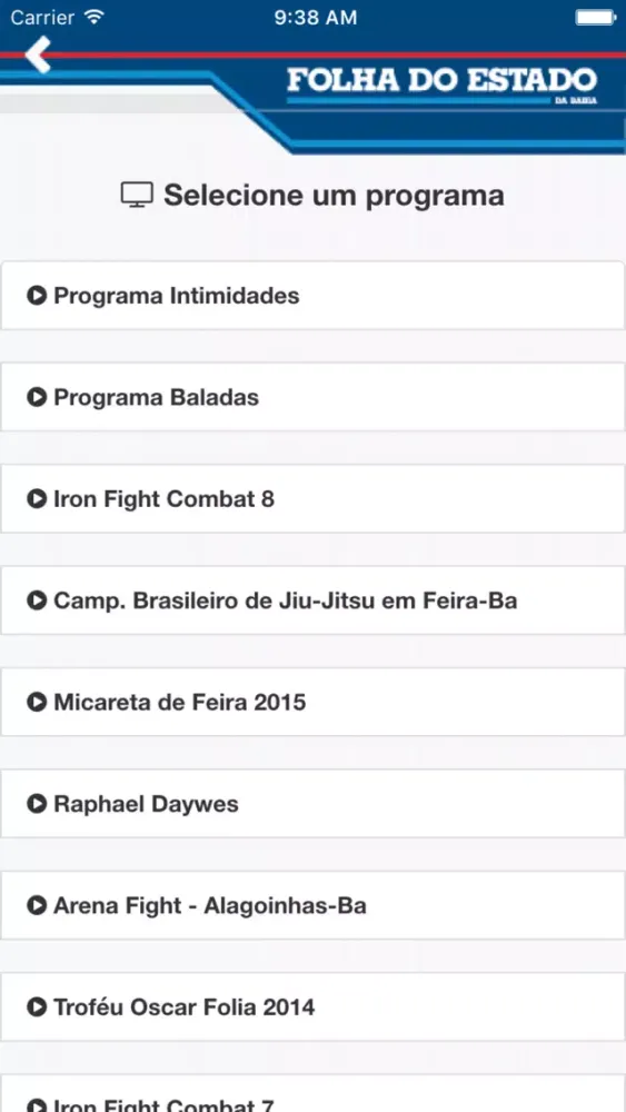 Capturas de pantalla de Folha do Estado