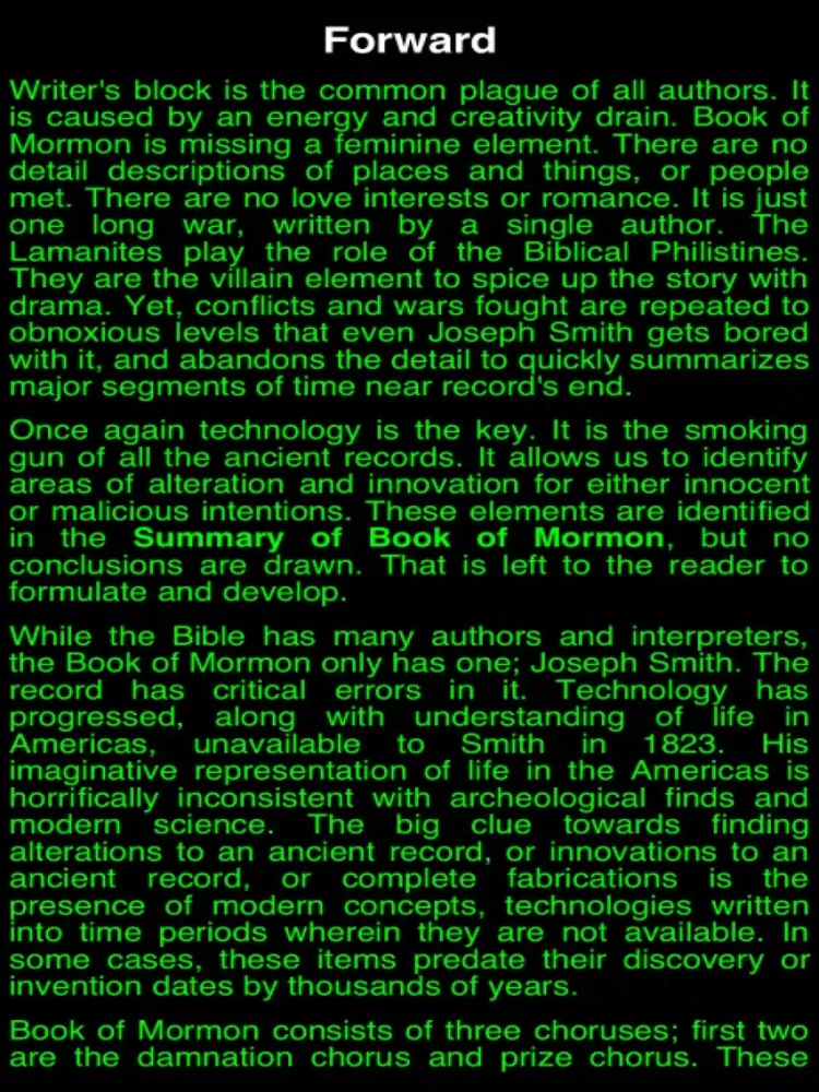 Summary Book of Mormon (part I) iPad  Screenshots
