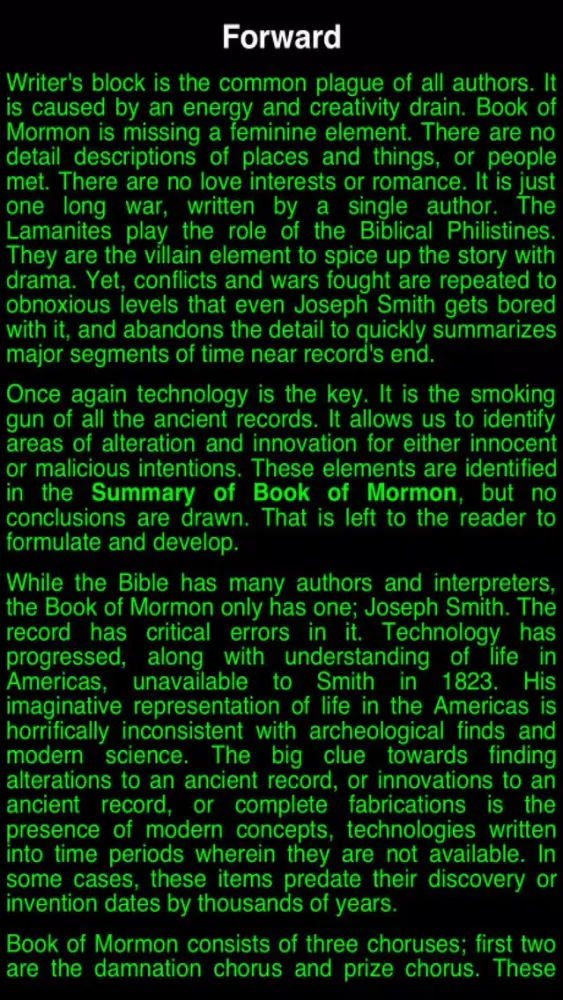 Summary Book of Mormon (part I) Screenshots