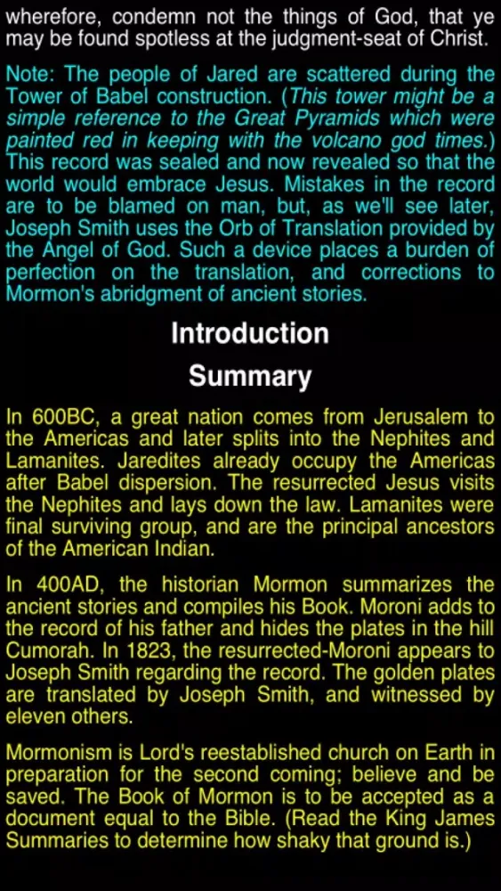 Summary Book of Mormon (part I) Screenshots