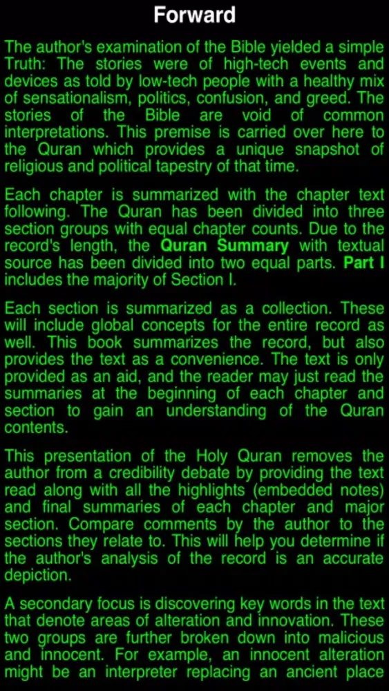 Summary Holy Quran (Part I)应用截图