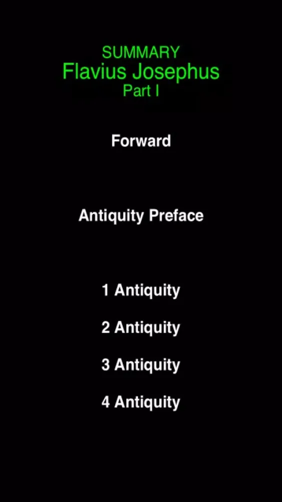 Zrzuty ekranu Summary Flavius Josephus (part 1)