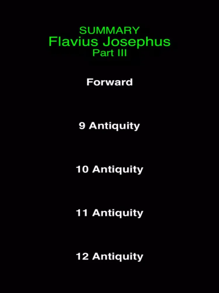 Скриншоты Summary Flavius Josephus (part 3) iPad 