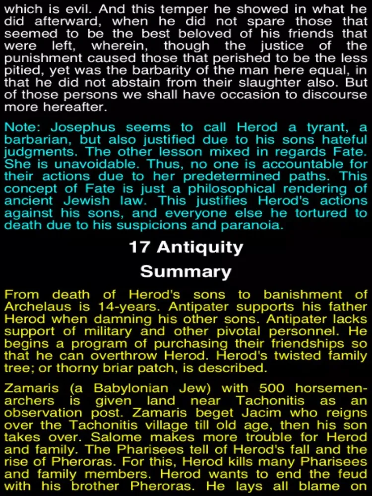 Summary Flavius Josephus (part 5) iPad  Screenshots