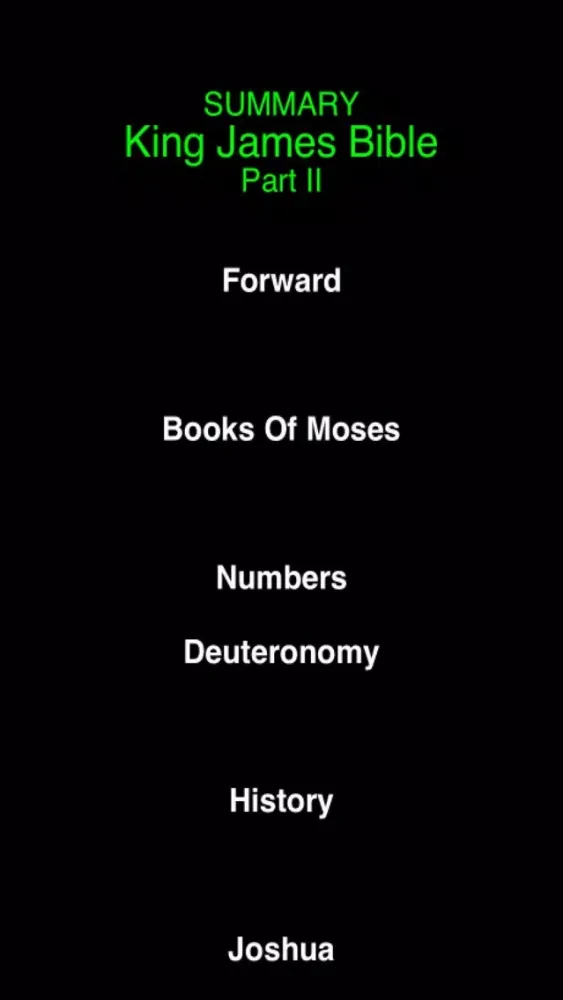 Summary King James Bible (part 2)应用截图