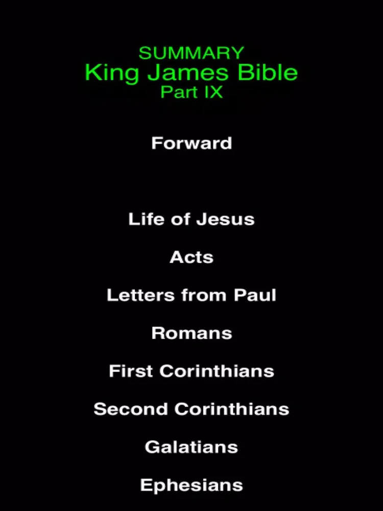 Capturas de tela do Summary King James Bible (part 9) iPad 