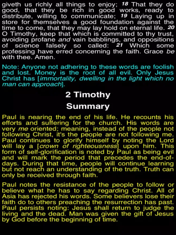 Capturas de tela do Summary King James Bible (part 9) iPad 