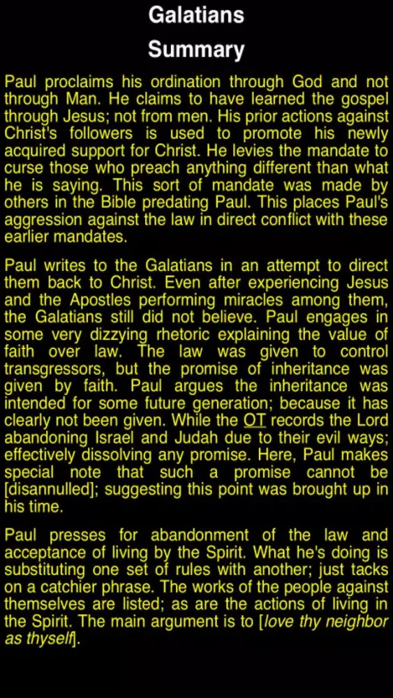 Capturas de tela do Summary King James Bible (part 9)