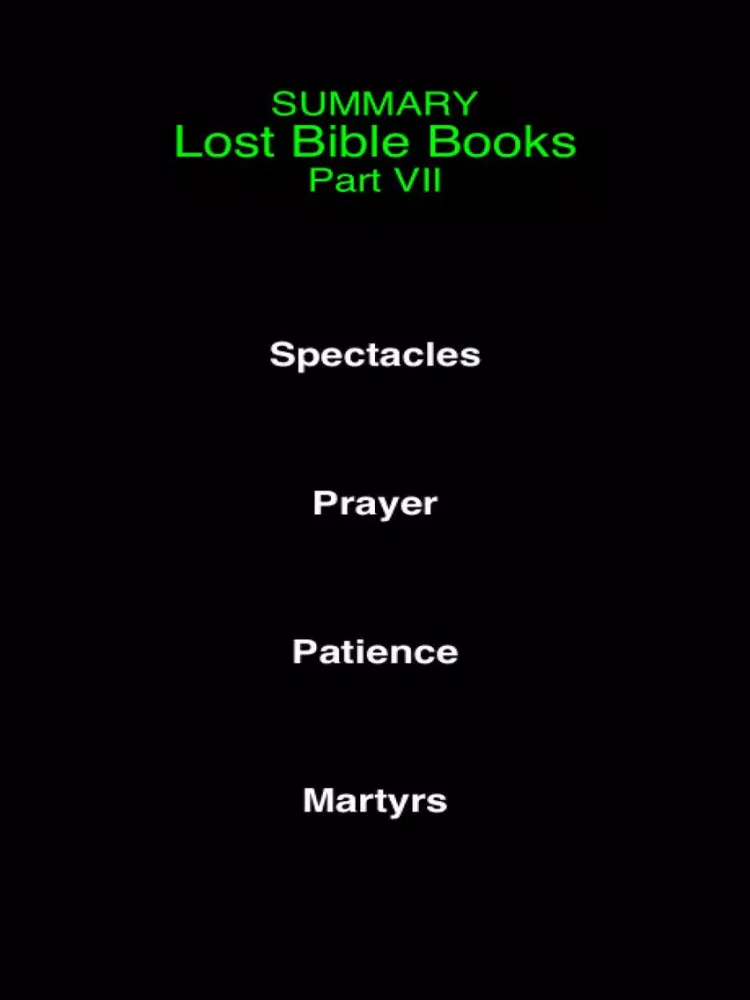 Lost Bible Books (part-7) iPad  Screenshots