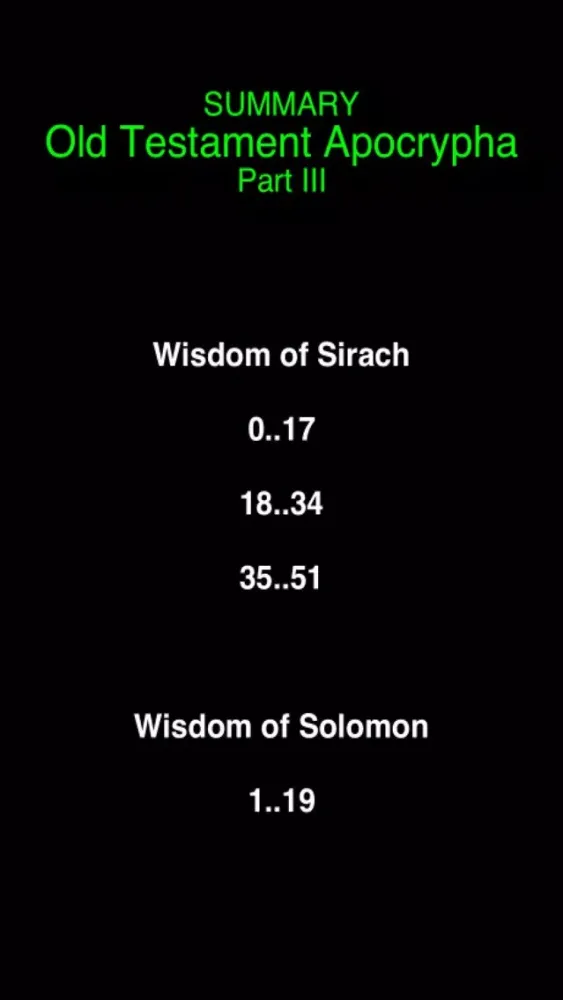 Summary Old Testament Apocrypha (Part 3) سکرین شاٹس