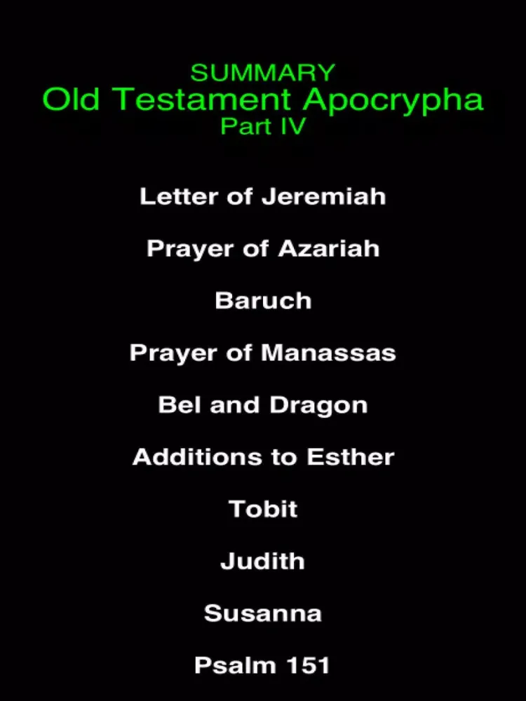 Captures d'écran de Summary Old Testament Apocrypha (Part 4) iPad 