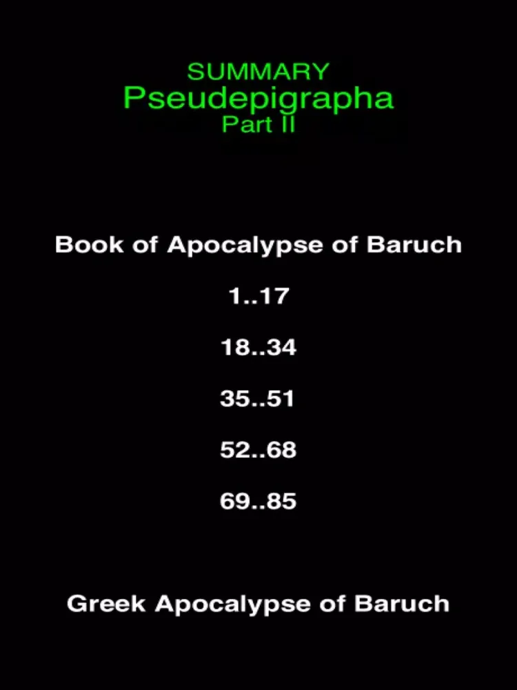 تصاویر Summary Pseudepigrapha Books (part-2) iPad 