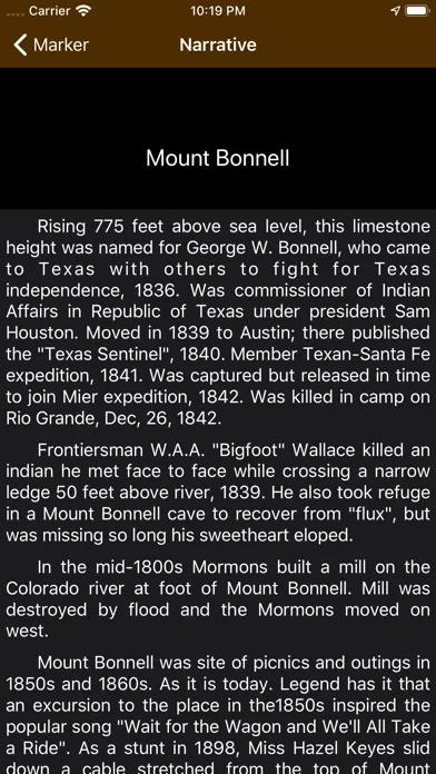Texas Historical Marker Guide Screenshots