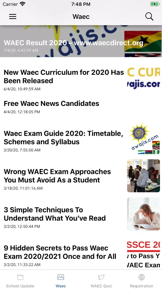 WAEC Guide, Q & A and Results應用截圖