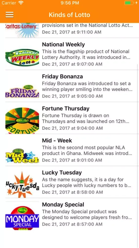 Zrzuty ekranu Ghana Lotto Results