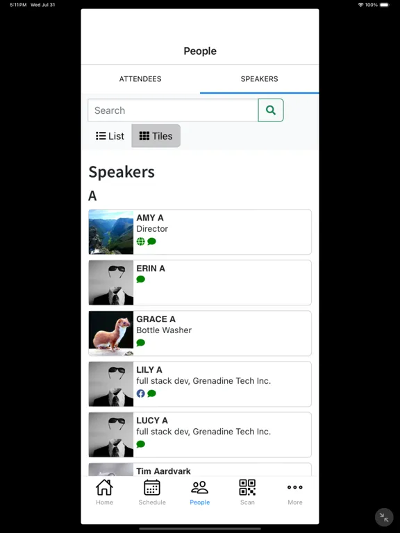 ภาพหน้าจอของ Grenadine Event Guide iPad 