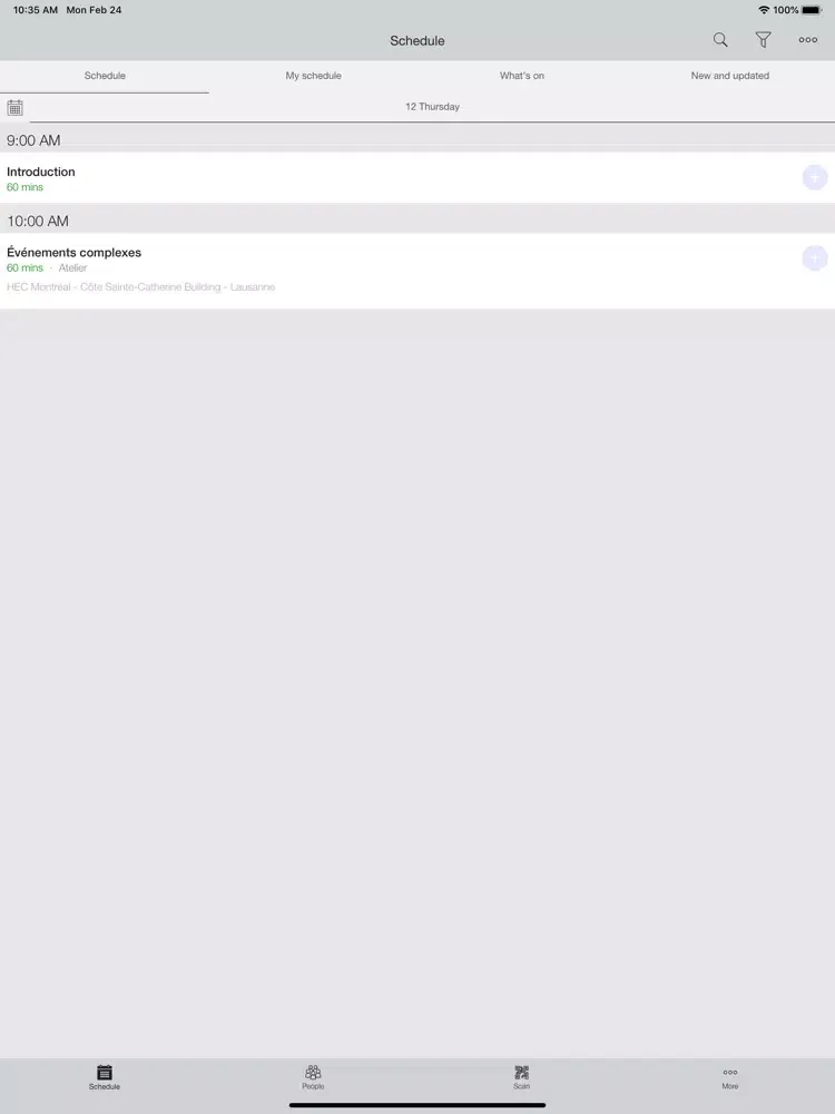 Zrzuty ekranu HEC Événements iPad 