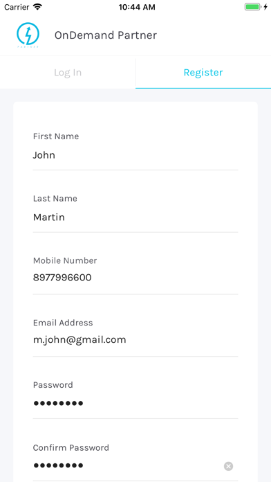 OnDemand Partner App स्क्रीनशॉट