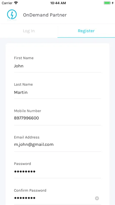 OnDemand Partner App स्क्रीनशॉट