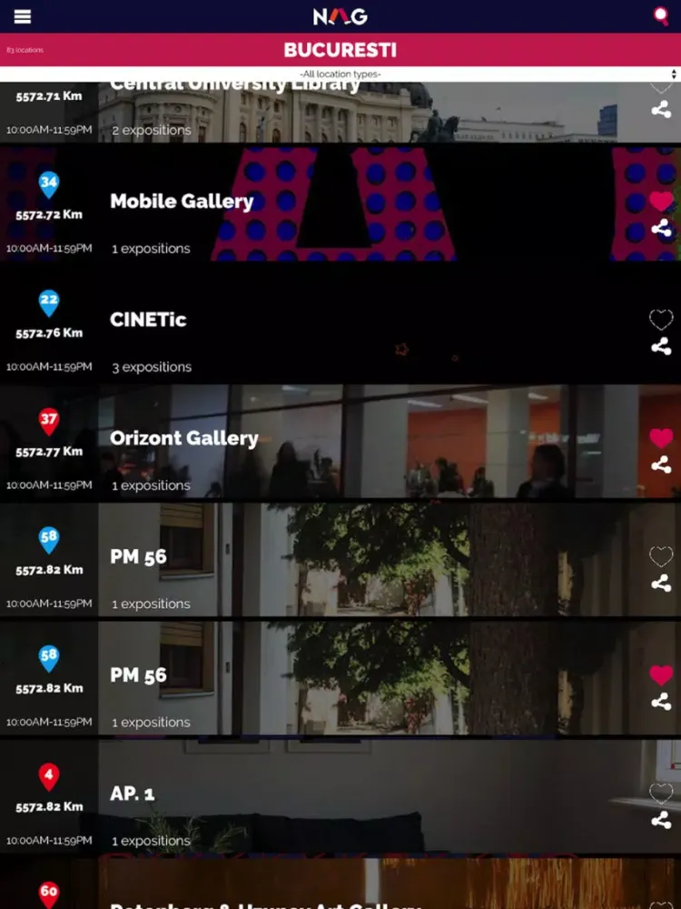 Noaptea Galeriilor - NAG iPad  Screenshots