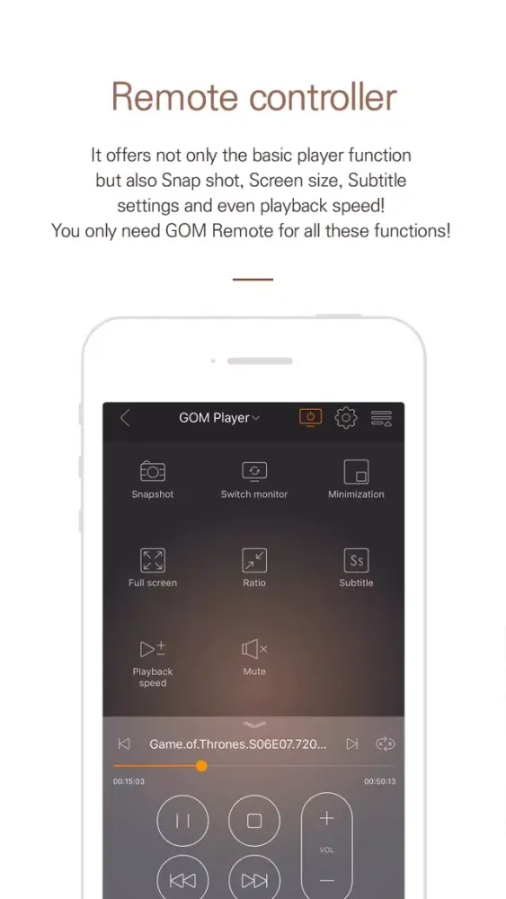 GOM Remote for GOM Player Screenshots