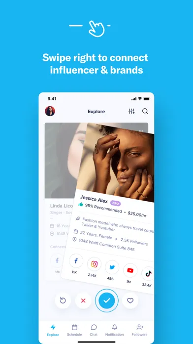 Captures d'écran de Pairy - Influencer Marketing