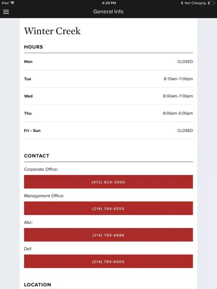 Zrzuty ekranu Avana Sunnyvale iPad 