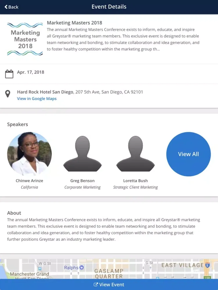 Greystar Meetings & Events iPad 应用截图