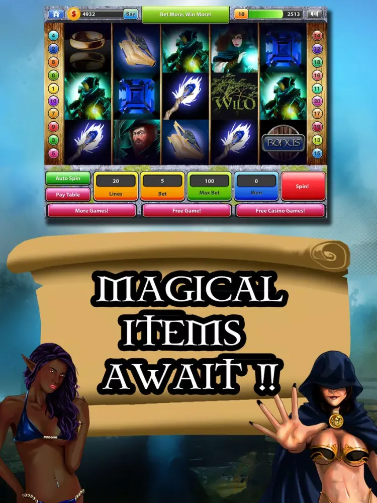 Fantasy World Slot Machine - FREE Las Vegas Simulation with Bonus Games iPad  Ekran Görüntüleri
