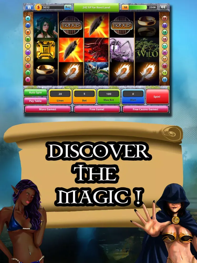 Fantasy World Slot Machine - FREE Las Vegas Simulation with Bonus Games iPad  Ekran Görüntüleri