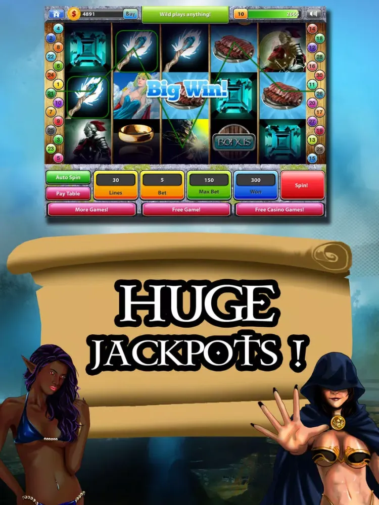 Fantasy World Slot Machine - FREE Las Vegas Simulation with Bonus Games iPad  Ekran Görüntüleri