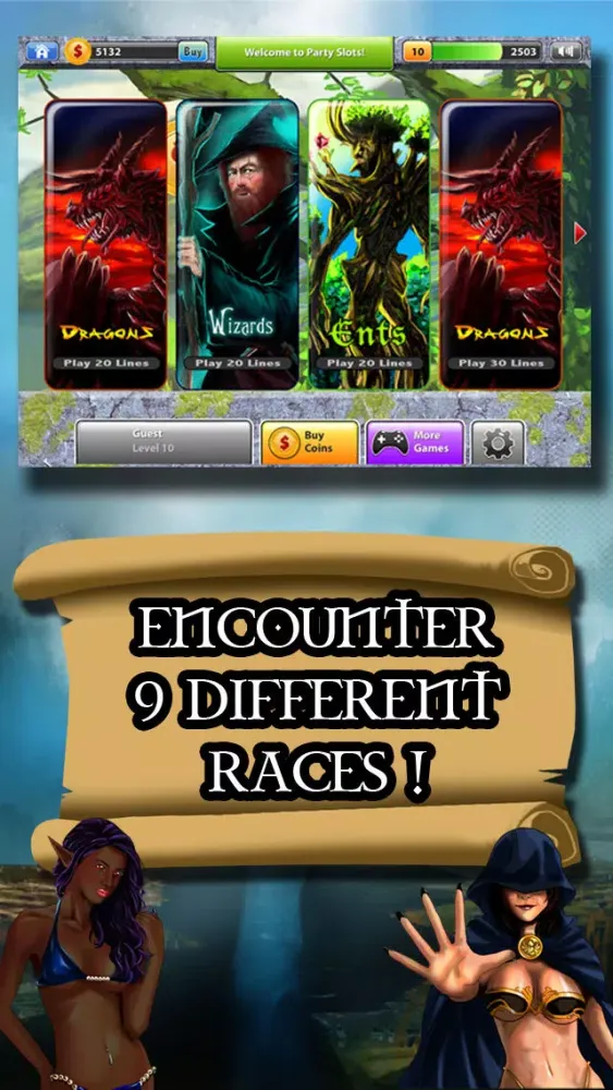 Fantasy World Slot Machine - FREE Las Vegas Simulation with Bonus Games Ekran Görüntüleri
