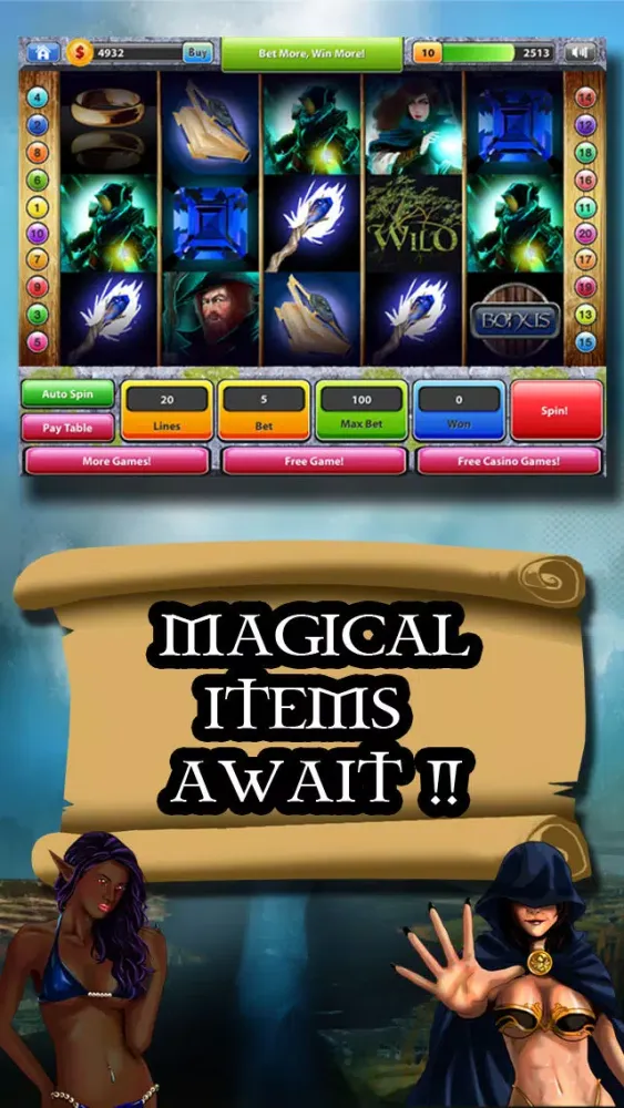 Fantasy World Slot Machine - FREE Las Vegas Simulation with Bonus Games Ekran Görüntüleri