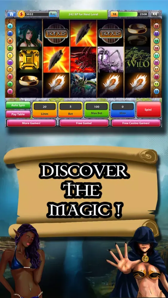 Fantasy World Slot Machine - FREE Las Vegas Simulation with Bonus Games Ekran Görüntüleri