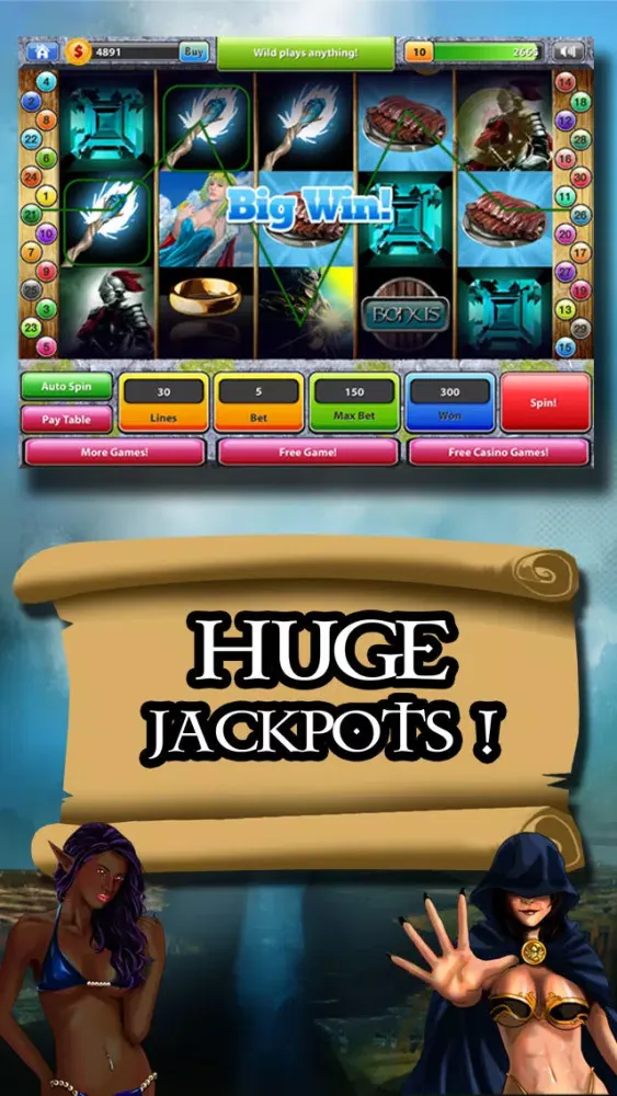 Fantasy World Slot Machine - FREE Las Vegas Simulation with Bonus Games Ekran Görüntüleri