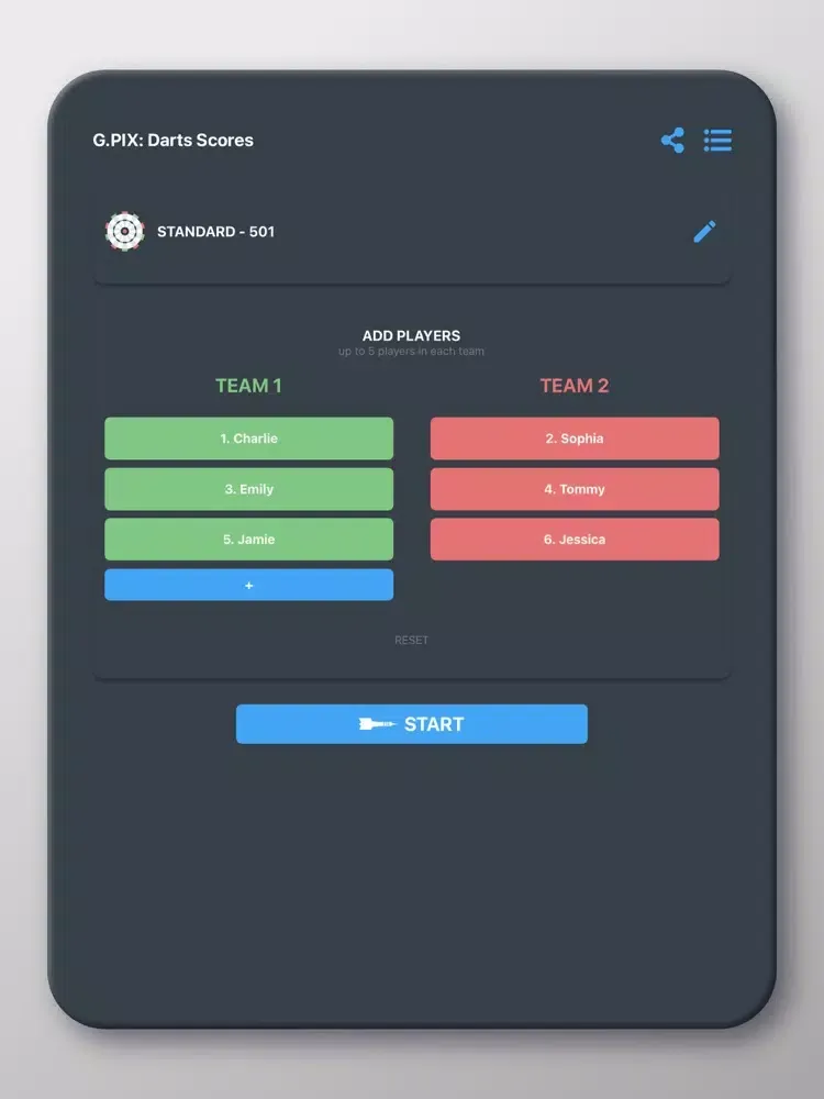 G.PIX: Darts Scores iPad  Screenshots